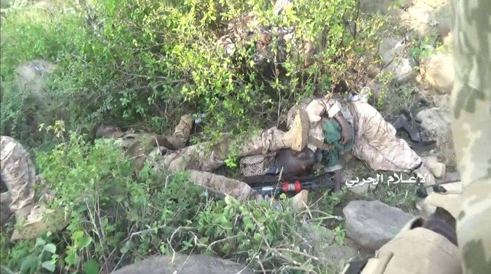 شاهد جثث الجنود السودانيين في جبل تويلق بجيزان الخبر اليمني