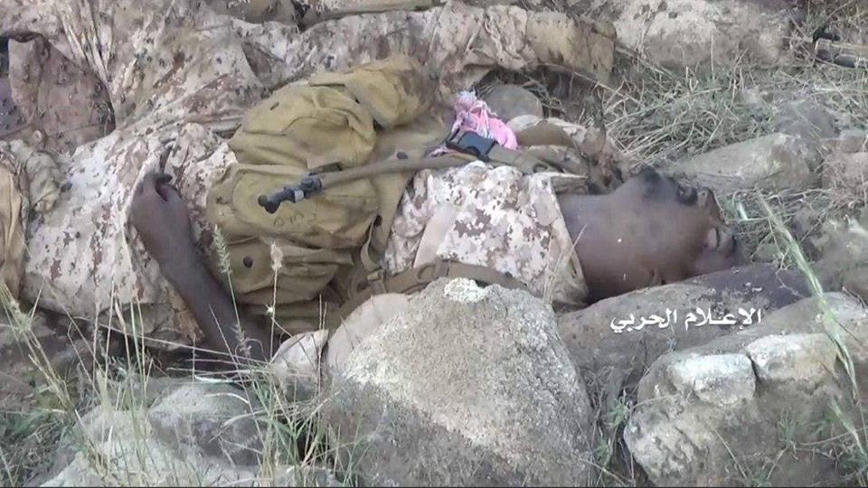 شاهد جثث الجنود السودانيين في جبل تويلق بجيزان الخبر اليمني