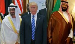 إيران ترفع سقف الرد: القواعد الأمريكية وهرمز والنووي على الطاولة (تحليل) 5 صورة تجمع الرئيس الأمريكي ترامب، وولي العهد السعودي محمد بن سلمان، ورئيس دولة الإمارات محمد بن زائد.