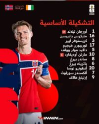 ساحل العاج × النرويج.. تشكيلة الفريقين والقنوات الناقلة الخبر اليمني