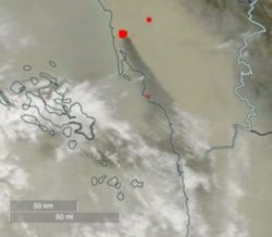 صور أقمار صناعية تظهر سحب دخان كثيفة فوق جيزان بعد استهداف أرامكو 2 صور أقمار صناعية تظهر سحب دخان كثيفة فوق جيزان بعد استهداف أرامكو ارامكو