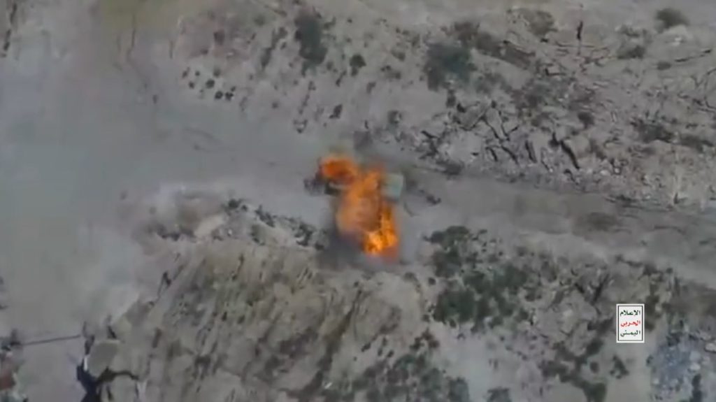 Watch: The "Rujum" drone rains down shells on Saudi factions' gatherings and vehicles, destroying their equipment and fortifications 5 Watch: The "Rujum" drone rains down shells on Saudi factions' gatherings and vehicles, destroying their equipment and fortifications