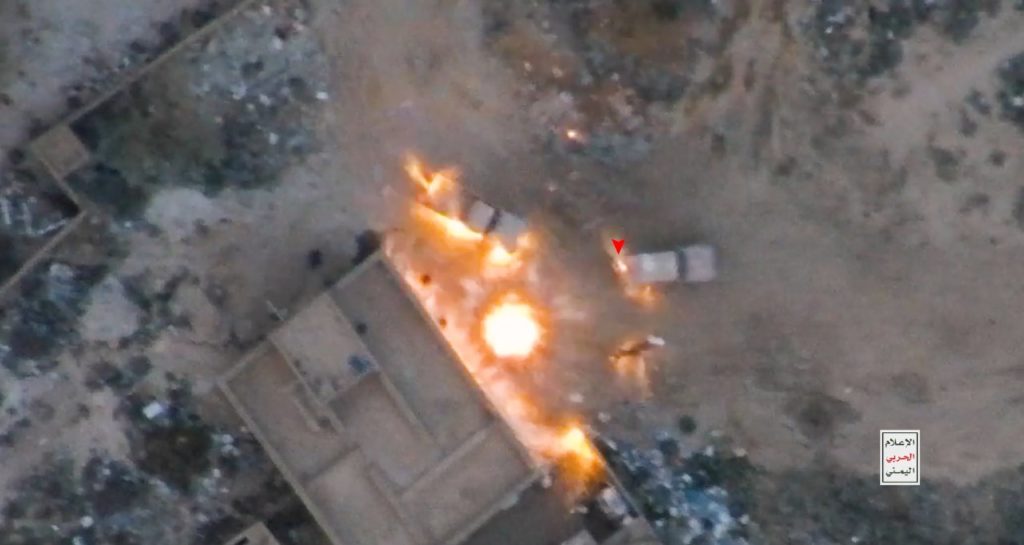 Watch: The "Rujum" drone rains down shells on Saudi factions' gatherings and vehicles, destroying their equipment and fortifications 6 Watch: The "Rujum" drone rains down shells on Saudi factions' gatherings and vehicles, destroying their equipment and fortifications