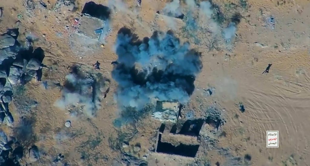 Watch: The "Rujum" drone rains down shells on Saudi factions' gatherings and vehicles, destroying their equipment and fortifications 1 Watch: The "Rujum" drone rains down shells on Saudi factions' gatherings and vehicles, destroying their equipment and fortifications